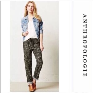 Anthropologie Hei Hei Fern wood Drape Cargo Pant